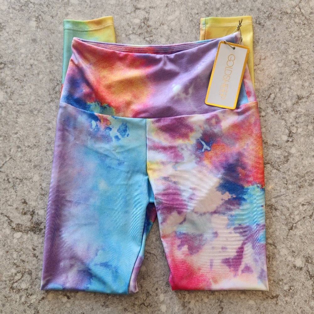 GOLDSHEEP RAINBOW TIE DYE LEGGINGS